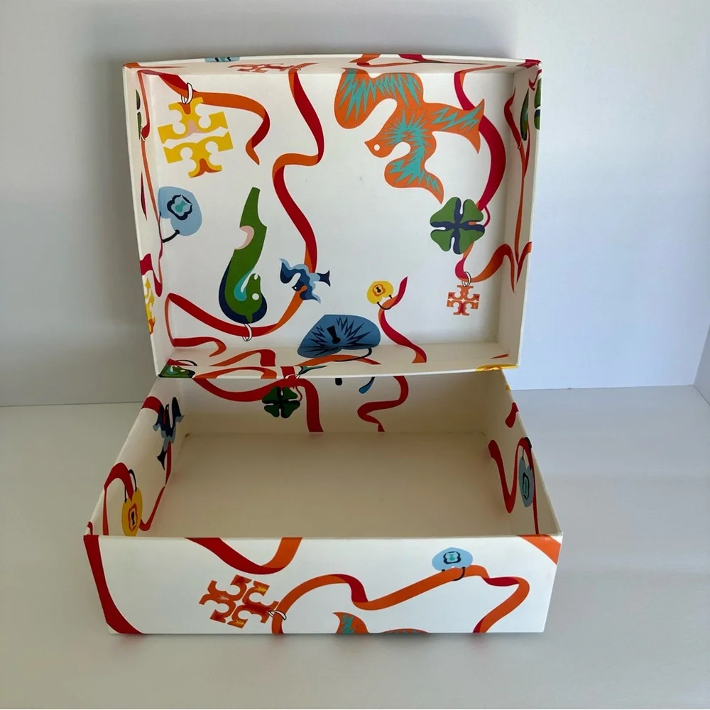 Tory Burch Decorative Sturdy Colorful Gift Box Storage Box Collectible Package